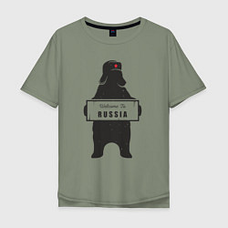 Мужская футболка оверсайз Russia - Bear