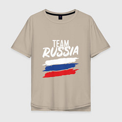 Мужская футболка оверсайз Team - Russia