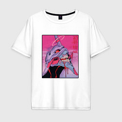 Мужская футболка оверсайз Ева 02 Neon Evangelion