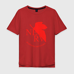 Мужская футболка оверсайз Nerv в Neon Genesis Evangelion
