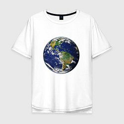 Мужская футболка оверсайз Земля Вид из космоса