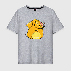 Мужская футболка оверсайз Желтый слон