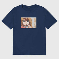 Футболка оверсайз мужская Тайга с нямкой Торадора, цвет: тёмно-синий