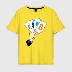 Мужская футболка оверсайз Криптовалютные карты