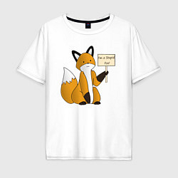 Мужская футболка оверсайз I am a stupid fox