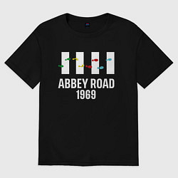 Футболка оверсайз мужская THE BEATLES ABBEY ROAD, цвет: черный