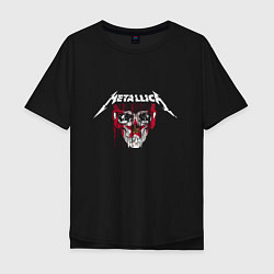 Футболка оверсайз мужская Metallica Skull & Star, цвет: черный