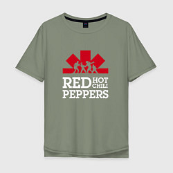 Мужская футболка оверсайз RHCP Logo Red Hot Chili Peppers Logo