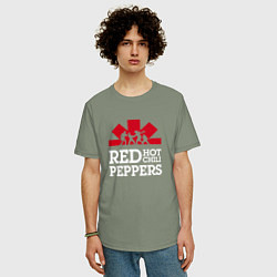 Футболка оверсайз мужская RHCP Logo Red Hot Chili Peppers Logo, цвет: авокадо — фото 2