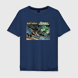 Мужская футболка оверсайз Бэтмен и Зеленый Фонарь New 52