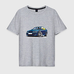 Футболка оверсайз мужская BMW Blue, цвет: меланж