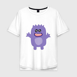 Мужская футболка оверсайз Purple monster