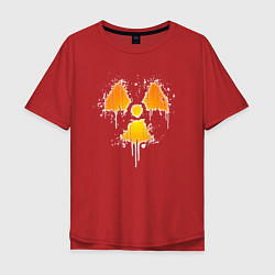 Мужская футболка оверсайз Radioactive symbol