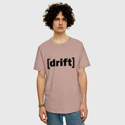 Футболка оверсайз мужская Drift Дрифт, цвет: пыльно-розовый — фото 2