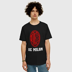 Футболка оверсайз мужская МИЛАН AC Milan, цвет: черный — фото 2