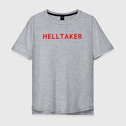 Мужская футболка оверсайз Helltaker logo