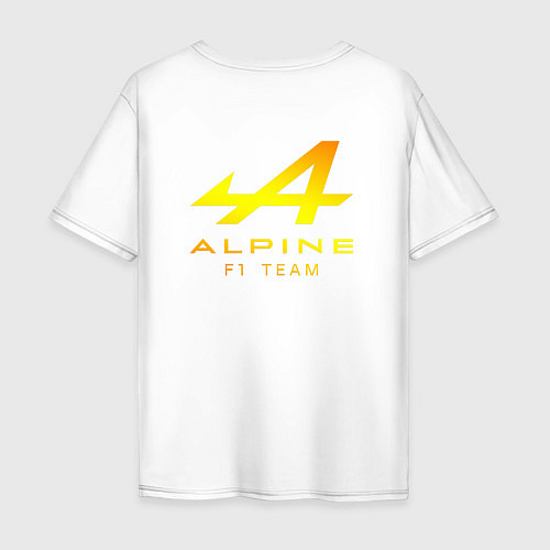 Мужская футболка оверсайз Alpina Альпина спина / Белый – фото 2