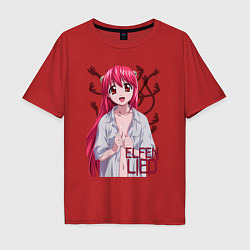 Мужская футболка оверсайз Elfen lied Lucy