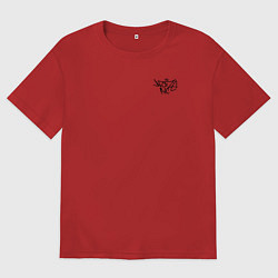 Футболка оверсайз мужская Noize mc нойз мс logo, цвет: красный