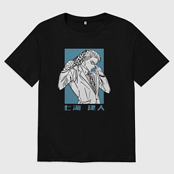 Футболка оверсайз мужская Нанамин, цвет: черный