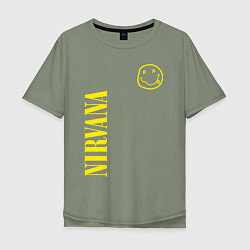 Мужская футболка оверсайз Nirvana нирвана смайл