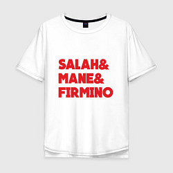 Футболка оверсайз мужская Salah - Mane - Firmino, цвет: белый