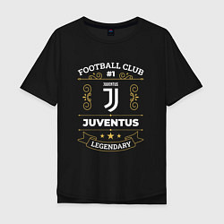 Футболка оверсайз мужская Juventus FC 1, цвет: черный