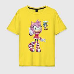 Мужская футболка оверсайз Sonic Amy Rose Video game