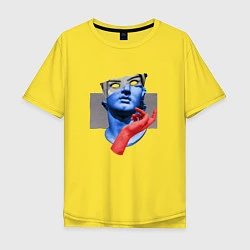 Мужская футболка оверсайз Vaporwave Art Statue Collage