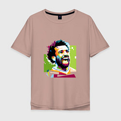 Футболка оверсайз мужская Salah Smile, цвет: пыльно-розовый
