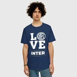 Футболка оверсайз мужская Inter Love Classic, цвет: тёмно-синий — фото 2