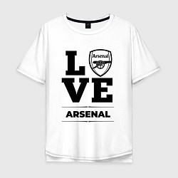 Футболка оверсайз мужская Arsenal Love Классика, цвет: белый