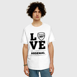 Футболка оверсайз мужская Arsenal Love Классика, цвет: белый — фото 2