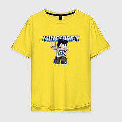 Мужская футболка оверсайз Minecraft Hero Video game Pose