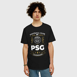 Футболка оверсайз мужская PSG FC 1, цвет: черный — фото 2