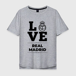 Футболка оверсайз мужская Real Madrid Love Классика, цвет: меланж