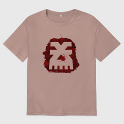 Мужская футболка оверсайз Знак Кхорна пятно