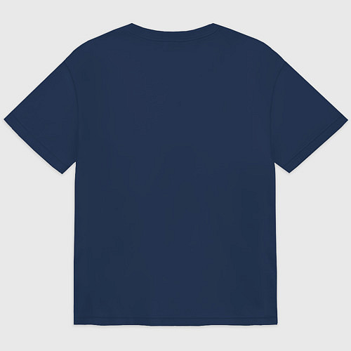 Мужская футболка оверсайз Чувствуй свободу с рок-музыкой! / Тёмно-синий – фото 2