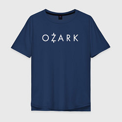 Мужская футболка оверсайз Ozark white logo