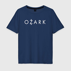 Мужская футболка оверсайз Ozark white logo