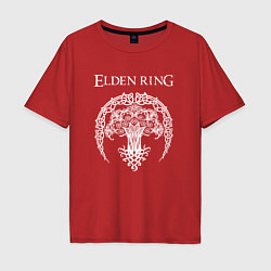 Футболка оверсайз мужская ДРЕВО ELDEN RING, цвет: красный