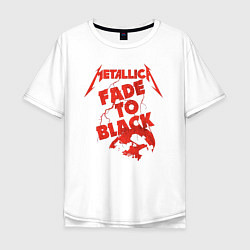 Мужская футболка оверсайз Metallica Fade To Black Rock Art