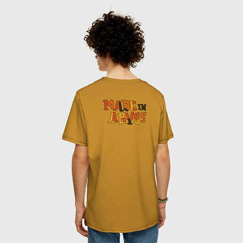 Мужская футболка оверсайз Nanachi made in abyss / Горчичный – фото 4