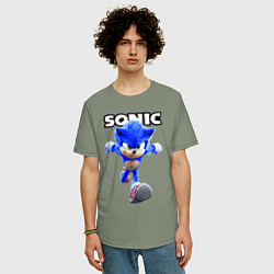 Футболка оверсайз мужская Sonic the Hedgehog 2022, цвет: авокадо — фото 2