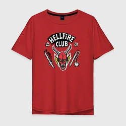 Мужская футболка оверсайз Hellfire Club Sticker Stranger Things 4