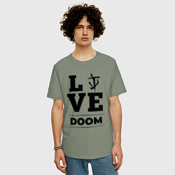 Футболка оверсайз мужская Doom Love Classic, цвет: авокадо — фото 2