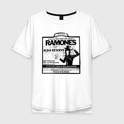 Футболка оверсайз мужская Live at the Palladium, NY - Ramones, цвет: белый