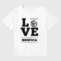 Футболка оверсайз мужская Benfica Love Классика, цвет: белый