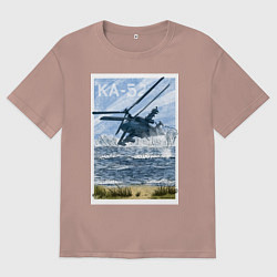 Мужская футболка оверсайз Вертолет КА-52