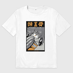 Футболка оверсайз мужская Аниме Монстр Гуль Кэн Канэки Monster Ghoul Ken Kan, цвет: белый